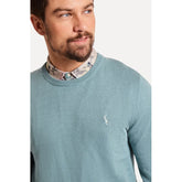 CASACO TRICOT RESERVA MASC BASICO GOLA C AZUL MINERAL